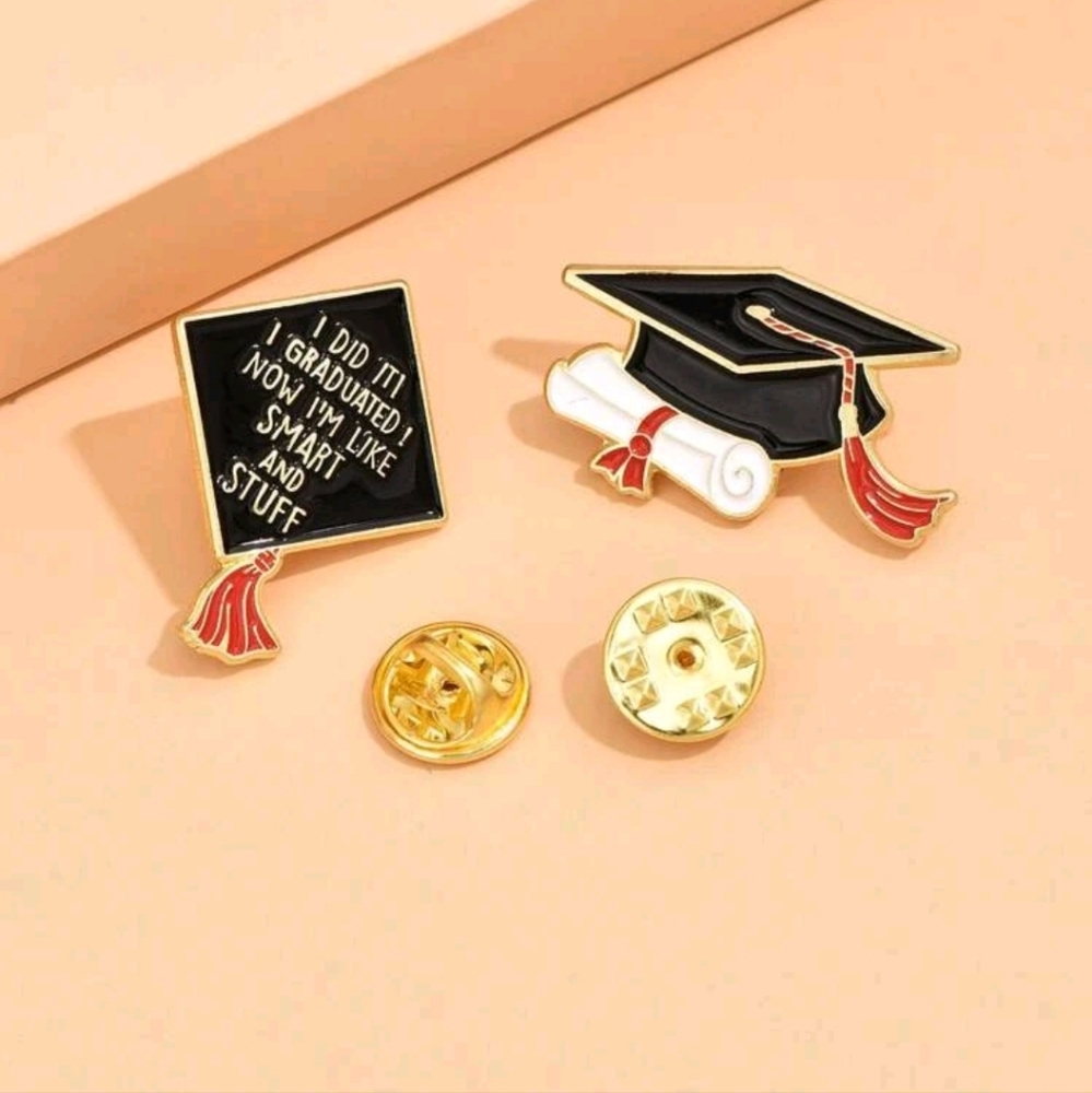 2pcs Graduate Pin - Picture 2 of 2